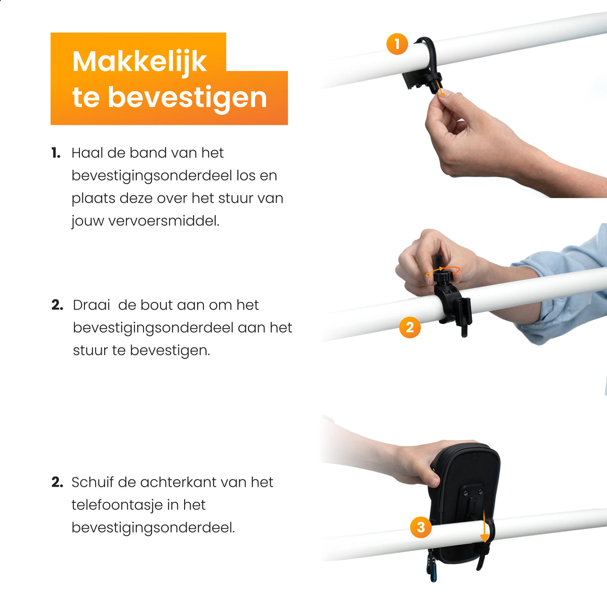 R2B Bevestigingsonderdeel voor fietshouder model Leiden - Telefoonhouder fiets