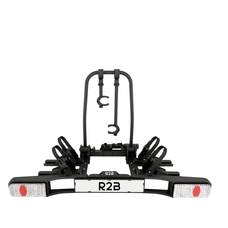 R2B Bike Carrier Car - Suitable for 2 Bicycles - Foldable and Tiltable - 60 KG Load Capacity - 13 Pin