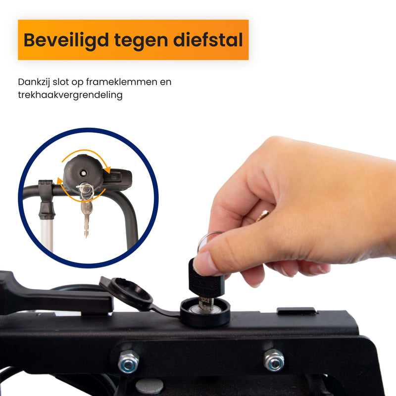 R2B Bike Carrier Car - Suitable for 2 Bicycles - Foldable and Tiltable - 60 KG Load Capacity - 13 Pin