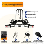 R2B Bike Carrier Car - Suitable for 2 Bicycles - Foldable and Tiltable - 60 KG Load Capacity - 13 Pin