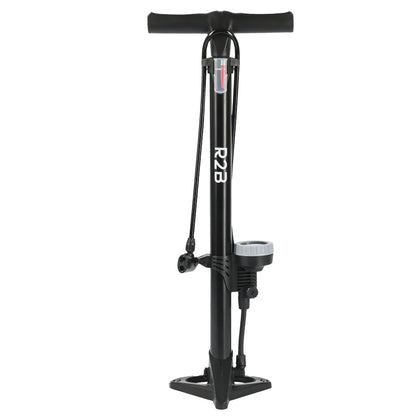 R2B Fietspomp met Drukmeter - Dubbele Ventielkop