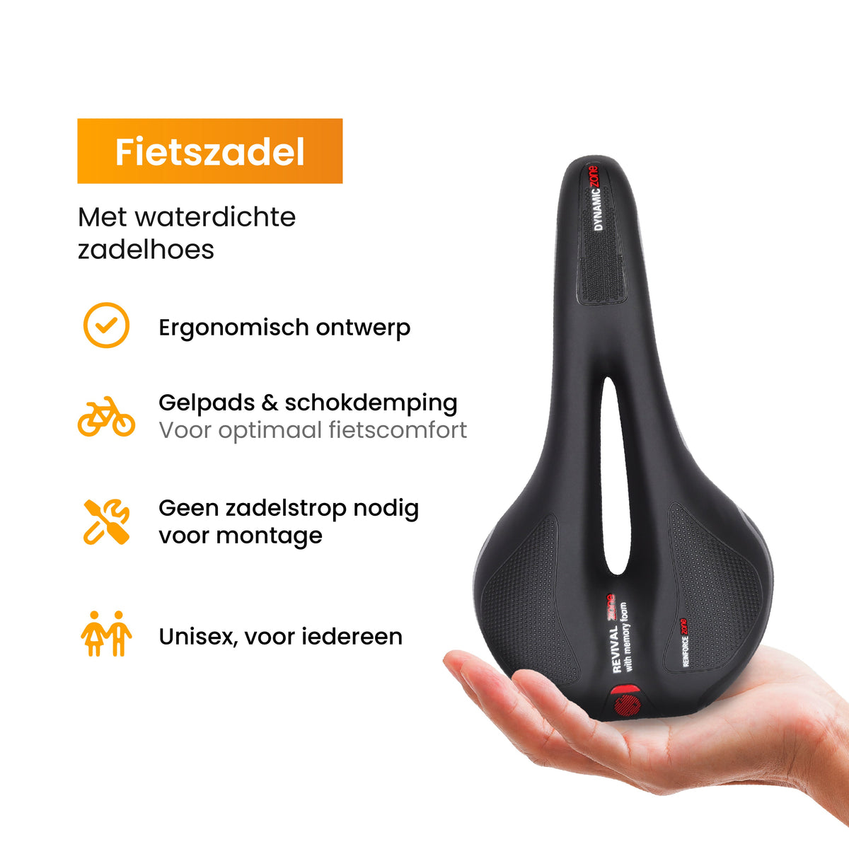 R2B Fietszadel Racefiets & MTB - Incl. Waterdichte Zadelhoes