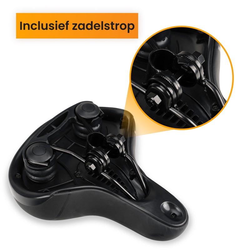 R2B fietszadel voor Dames en Heren met reflectie - Gelzadel - Waterdichte zadelhoes