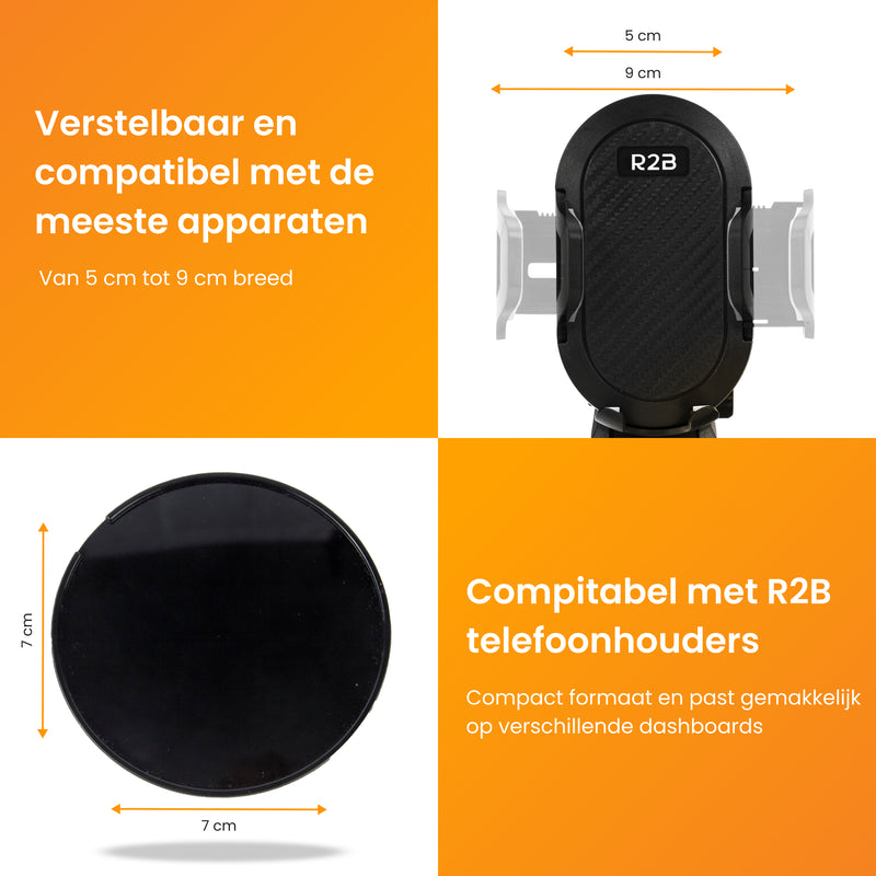 R2B Car Phone Holder - Dashboard Pad - Window, Dashboard, Air Vent