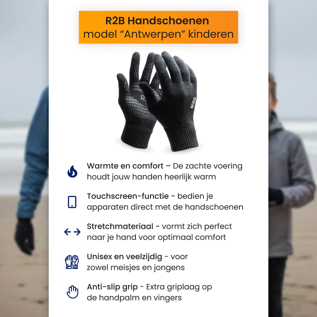 R2B Touchscreen Handschoenen Kinderen - Jongens & Meisjes