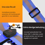 Oplaadbaar hardloopvest met verstelbare banden geschikt voor iedereen