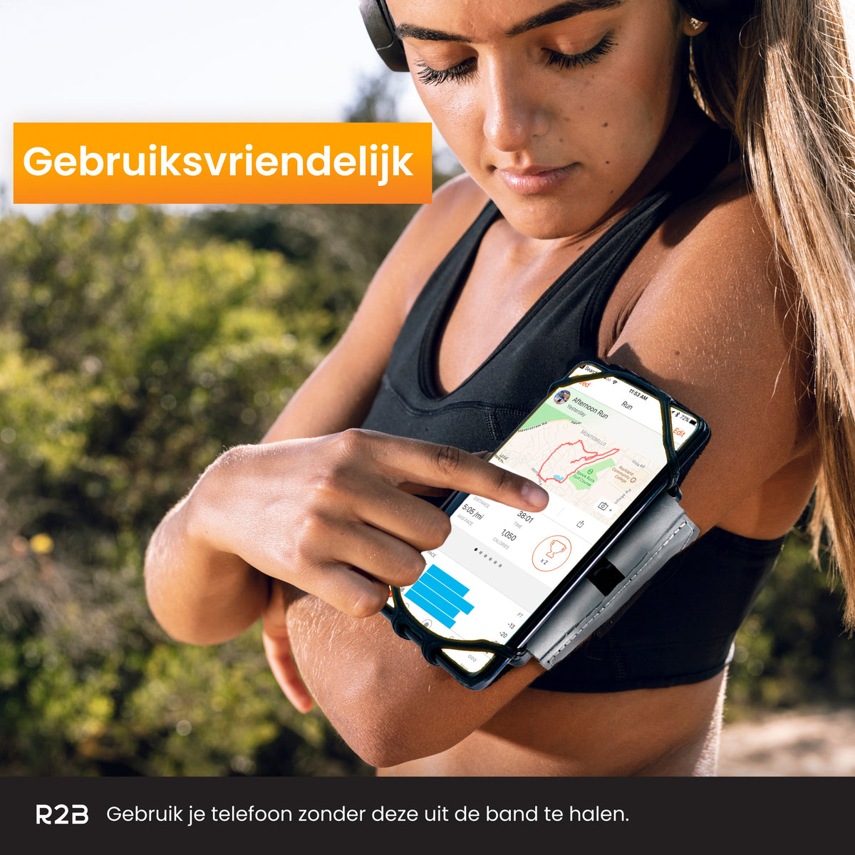 R2B Telefoonhouder Hardlopen - 360° Rotatie - Zilver - Telefoonhouder sport
