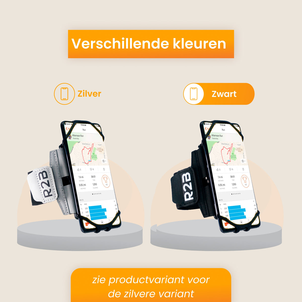 R2B Telefoonhouder Hardlopen - 360° Rotatie - Zwart - Telefoonhouder sport