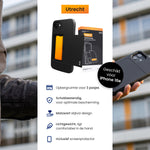 Details van iPhone 16e smartphone cover met pasjeshouder