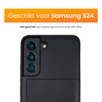 Zwart Samsung S24 Hoesje 