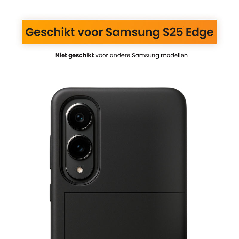 Zwart Samsung S25 Edge Hoesje