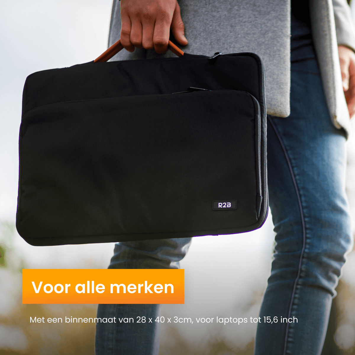 R2B Laptoptas 15,6 Inch met Accessoirevak - Laptoptas