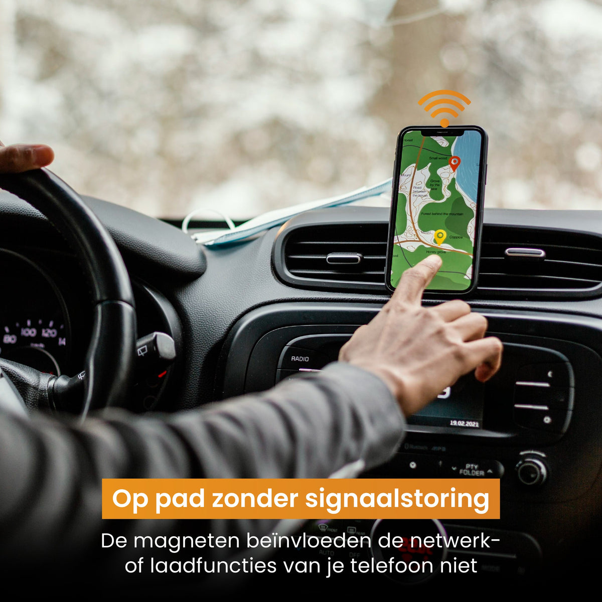 R2B Telefoonhouder Auto Magnetisch - Dashboard/Console - 360° rotatie - Kantelbaar