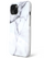 R2B iPhone 15 Marble Look Case - Screen Protector - Stylish &amp; Sturdy - White