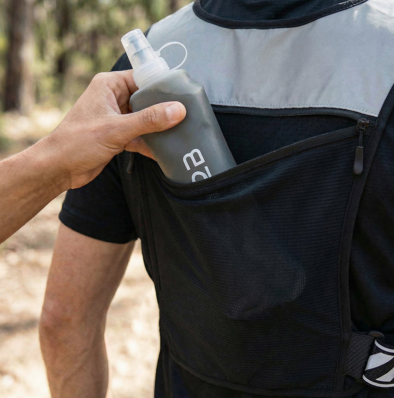 opvouwbare waterfles die makkelijk mee te nemen is