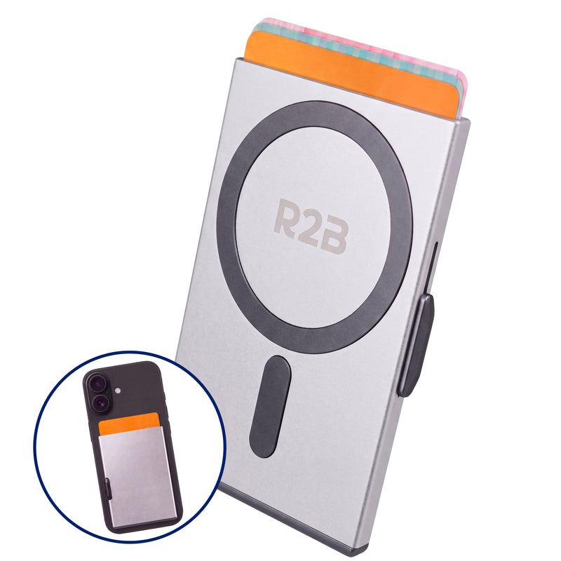 R2B MagSafe Pasjeshouder uitschuifbaar - 3 Pasjes - Wallet Kaarthouder