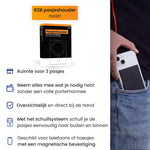 R2B MagSafe Pasjeshouder uitschuifbaar - 3 Pasjes - Wallet Kaarthouder