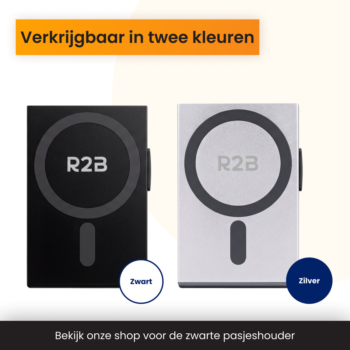 R2B MagSafe Pasjeshouder uitschuifbaar - 3 Pasjes - Wallet Kaarthouder