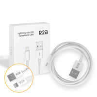 R2B® USB-A naar Lightning Kabel - 2 Meter - Extra stevige USB-A kabels