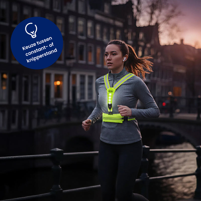 reflecterend hardloopvest met verlichting en knipperstand