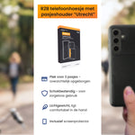 Details van Samsung S24 FE smartphone cover met pasjeshouder