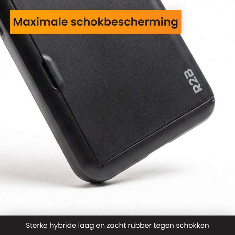 Telefoonhoes Samsung S25 met valbescherming dankzij gepantserde hybride laag