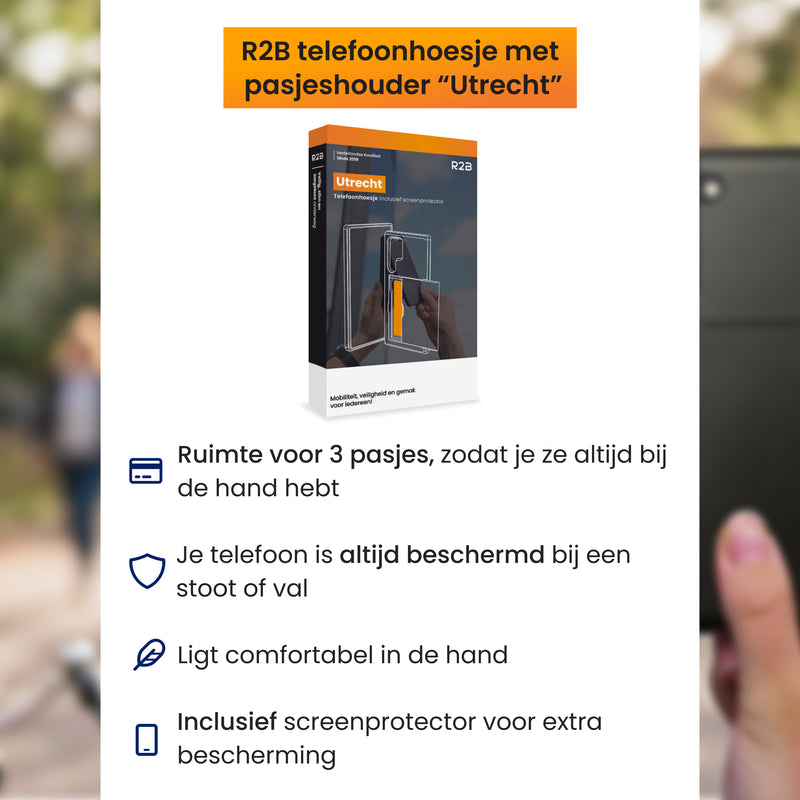 Details van Samsung S26 Plus smartphone cover met pasjeshouder