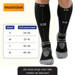R2B Sport Compressiekousen Zwart Dames/Heren - Compressiesokken hardlopen