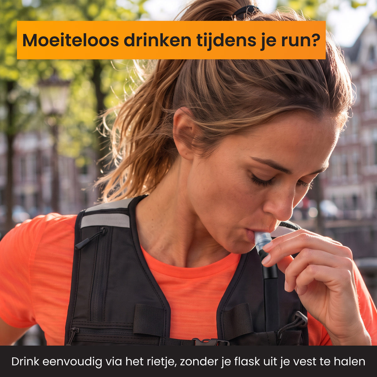 R2B Soft Flask 250 ML met Rietje / Drink Straw