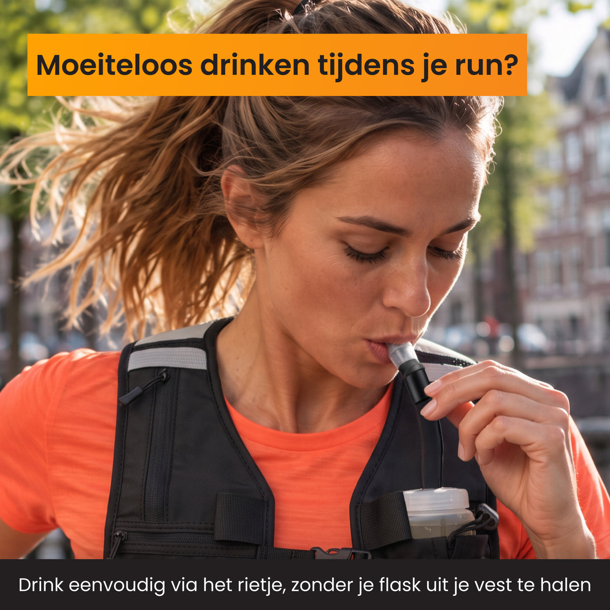 R2B Soft Flask 500 ML met Rietje / Drink Straw