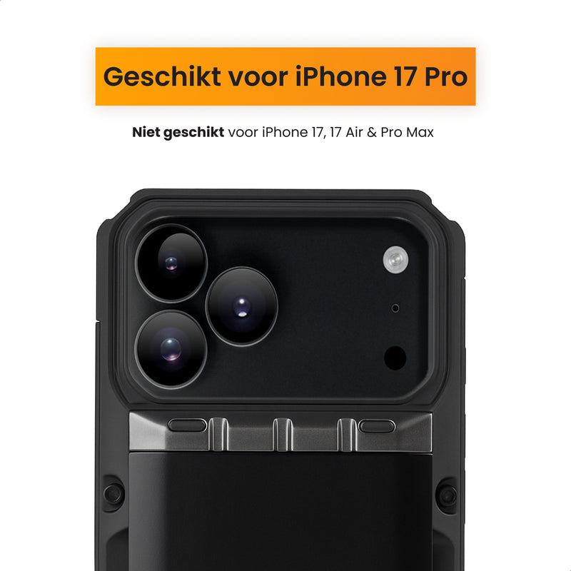 Zwart telefoonhoesje geschikt voor de iPhone 17 pro