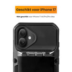 Zwart telefoonhoesje geschikt voor de iPhone 17
