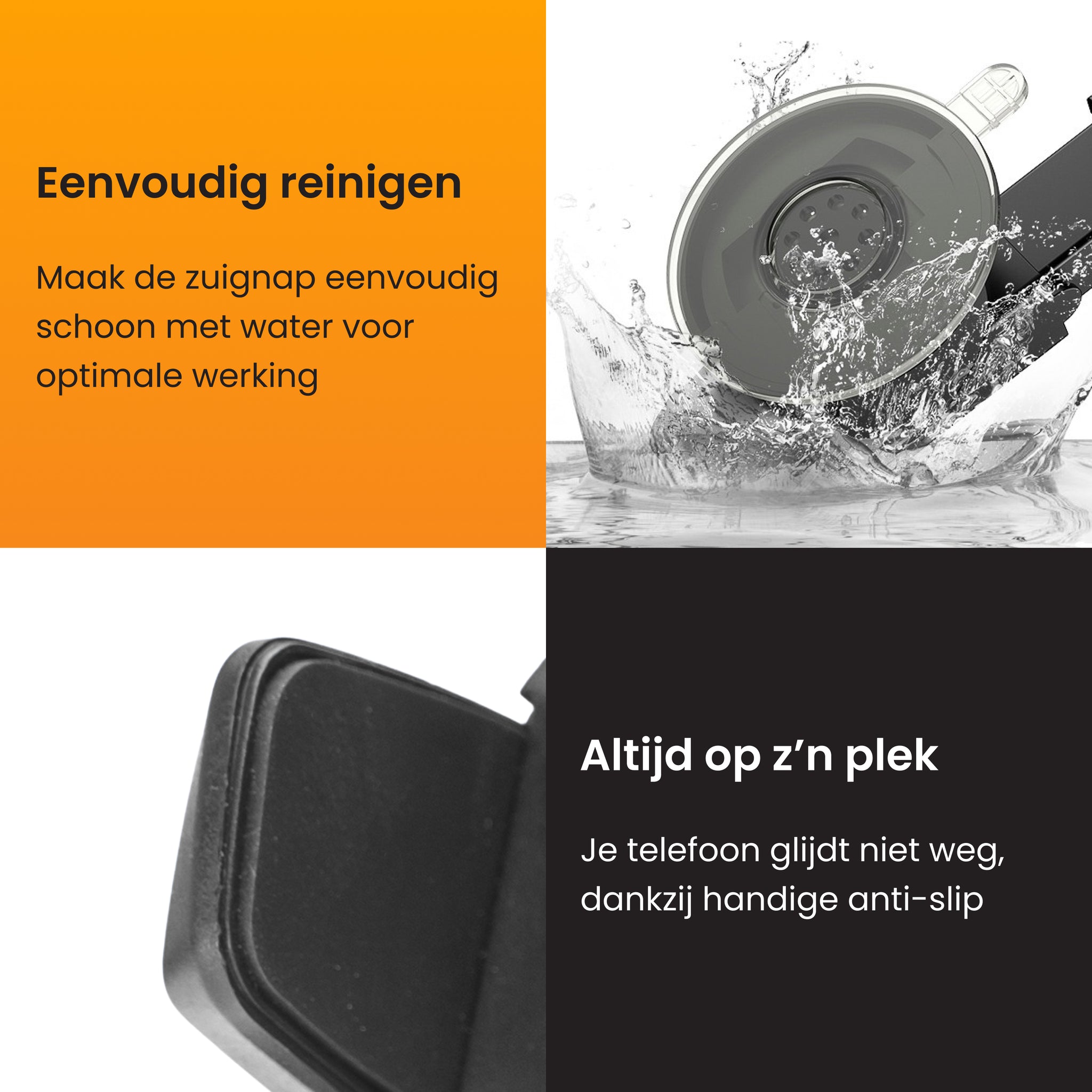 telefoonhouder auto raam eenvoudig reinigen en anti slip