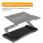R2B Laptoptafel Verstelbaar - Ergonomisch, Koelend & Draagbaar - Inclusief Muisplateau – Zwart