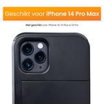 R2B iPhone 14 Pro Max Case with Card Holder - Screen Protector - 3 Cards - Sturdy &amp; Protective - Black