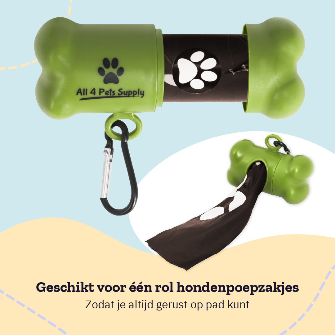 All 4 Pets Supply Hondenpoepzakjes houder - Dispenser - Poepzakjeshouder - Groen