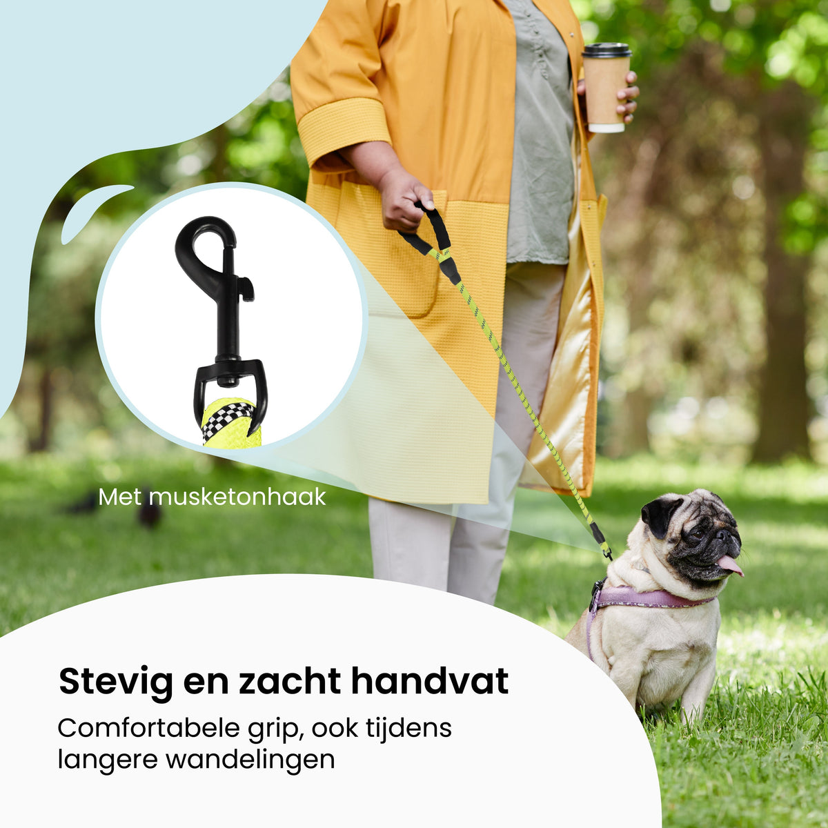 All 4 Pets Supply Reflecterende Hondenriem - 3 meter - Geel