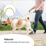 All 4 Pets Supply Reflecterende Hondenriem - 3 meter - Geel