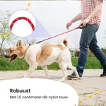 All 4 Pets Supply Reflecterende Hondenriem - 3 meter - Rood