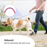 All 4 Pets Supply Reflecterende Hondenriem - 3 meter - Roze