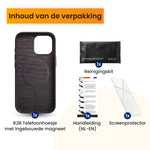 R2B iPhone 13 hoesje met MagSafe - Incl. Screenprotector - Zwart