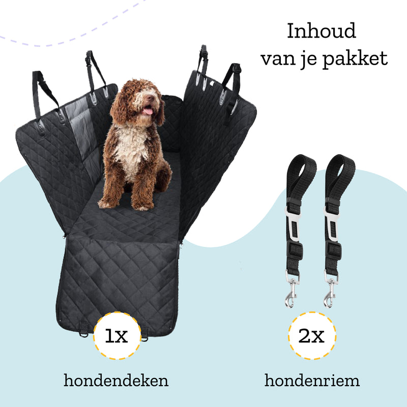 auto hondendeken met 2 hondenriemen