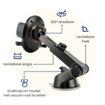 Auto telefoonhouder dashboard met 360 graden draaibare en verstelbare arm