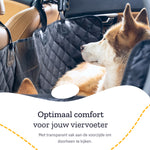 autodeken voor hond met een transparant vak aan de voorzijde