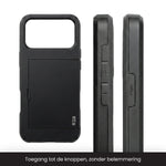 R2B iPhone 18 Pro Max Hoesje met Pasjeshouder - Incl. Screenprotector - 3 Pasjes