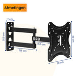 R2B TV Beugel 14 t/m 42 Inch - Draaibaar & Kantelbaar - VESA 200x200 - Stevig & Kabelgeleider