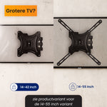 R2B TV Beugel 14 t/m 42 Inch - Draaibaar & Kantelbaar - VESA 200x200 - Stevig & Kabelgeleider