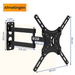 R2B TV Beugel 14 t/m 55 Inch - Draaibaar & Kantelbaar - VESA 400x400 - Stevig & Kabelgeleider