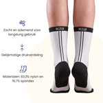 R2B Sport Compressiesokken Dames/Heren - Wit/Zwart