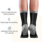 R2B Sport Compressiesokken Dames/Heren - Zwart/Grijs